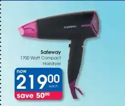 Clicks Safeway 1700 Watt Compact Hairdryer offer