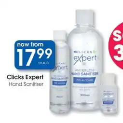 Clicks Clicks Expert Hand Sanitiser offer
