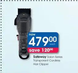 Clicks Safeway Salon Series Transparent Cordless Hair Clipper offer
