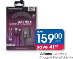 Clicks Volkano USB Type-C Charge & Data Cable 3 m offer