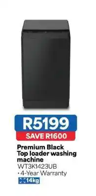 OK Furniture Premium Black Top loader washing machine offer
