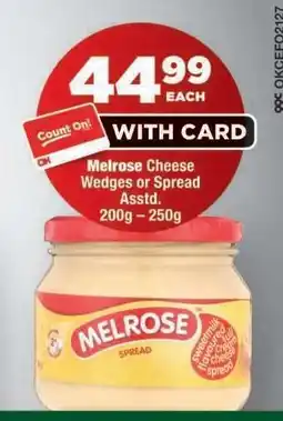 OK Foods Melrose Cheese Wedges or Spread offer