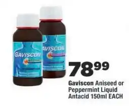 OK Foods Gaviscon Aniseed or Peppermint Liquid Antacid 150ml EACH offer