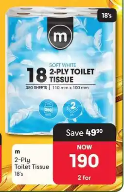 Makro m 2-Ply Toilet Tissue 18's offer