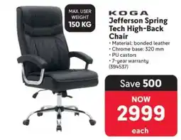 Makro KOGA Jefferson Spring Tech High-Back Chair offer