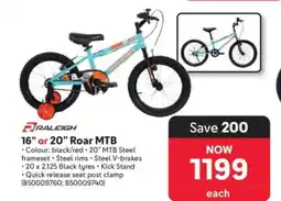 Makro Raleigh 16 or 20 Roar MTB offer