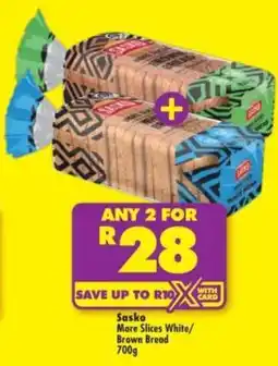 Shoprite Sasko More Slices White/ Brown Bread offer