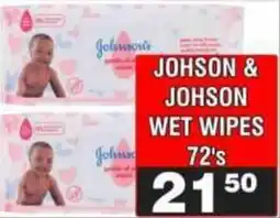 Advance Cash n Carry JOHNSON & JOHSON WET WIPES offer