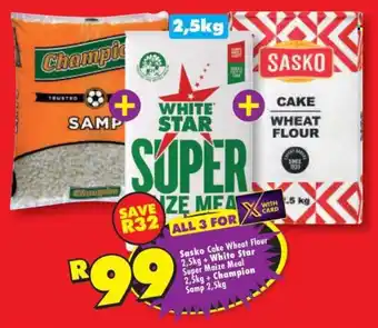 Shoprite Sasko Cake Wheat Flour White Star Super Maize Meal Champion Samp offer