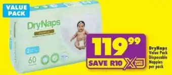 Shoprite DryNaps Disposable Nappies offer