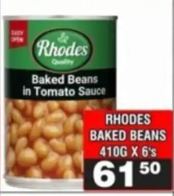 Advance Cash n Carry Rhodes Baked Beans in Tomato Sauce offer