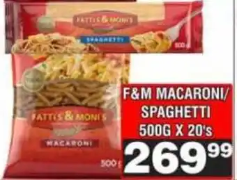 Advance Cash n Carry Fattis & Moni's Macaroni/Spaghetti offer