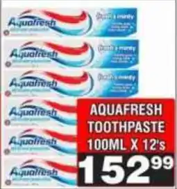 Advance Cash n Carry AQUAFRESH TOOTHPASTE offer