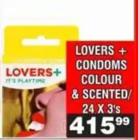 Advance Cash n Carry LOVERS+ CONDOMS COLOUR & SCENTED offer