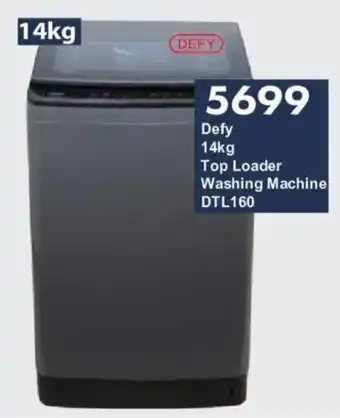 Defy 14kg Top Loader Washing Machine DTL160