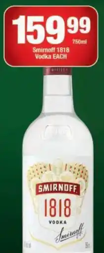 OK Liquor Smirnoff 1818 Vodka offer