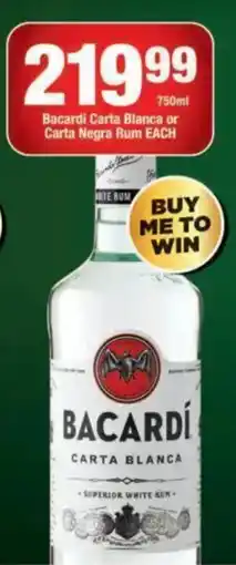 OK Liquor Bacardi Carta Blanca offer