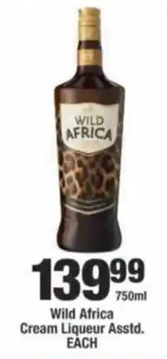 OK Liquor Wild Africa Cream Liqueur Assorted offer