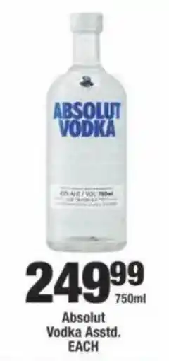 OK Liquor Absolut Vodka Asstd. offer
