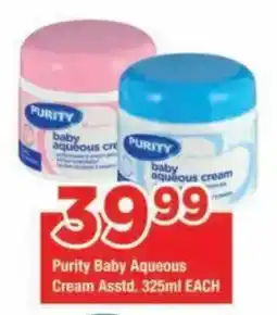 OK Grocer Purity Baby Aqueous Cream Assorted offer