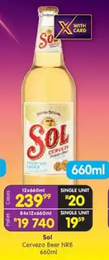 Shoprite Sol Cerveza Beer NRB offer