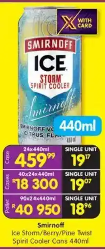 Shoprite Smirnoff Ice Storm Spirit Cooler offer