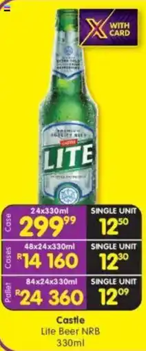 Shoprite Castle Lite Beer NRB offer