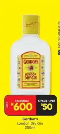 Shoprite Gordon's London Dry Gin offer