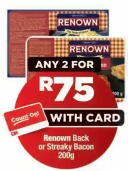 OK MiniMark Renown Back or Streaky Bacon offer