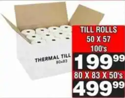 Advance Cash n Carry Till rolls offer