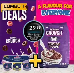 Super Save Clover yogurt + Morning Crunch all varients offer