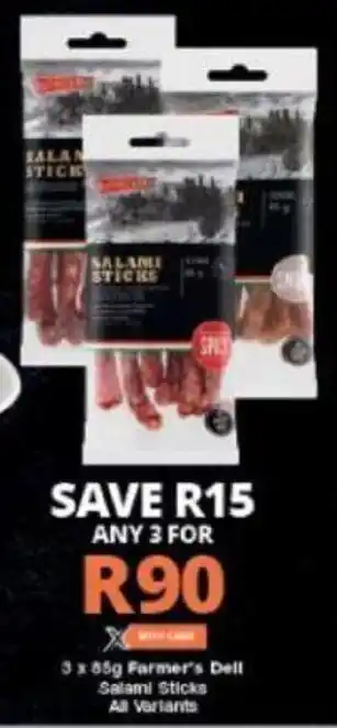 Checkers Farmer's Deli Salami Sticks offer