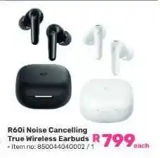 Game R60i Noise Cancelling True Wireless Earbuds offer