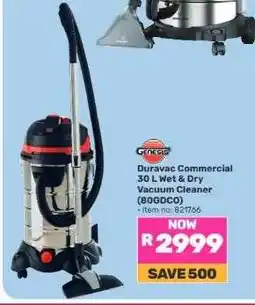 Game Duravac Commercial 30 L Wet & Dry Vacuum Cleaner (80GDCO) offer