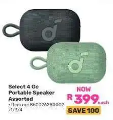 Game Select 4 Go Portable Speaker Assorted offer