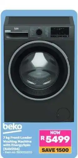 Game beko 7 kg Front Loader Washing Machine with EnergySpin (BAW206) offer