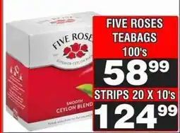 Advance Cash n Carry FIVE ROSES TEABAGS 100's offer