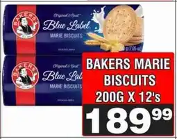 Advance Cash n Carry BAKERS MARIE BISCUITS 200G X 12's offer