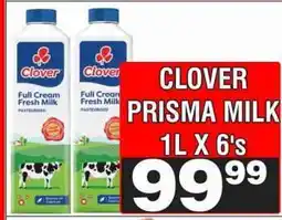 Advance Cash n Carry CLOVER PRISMA MILK 1L X 6's offer