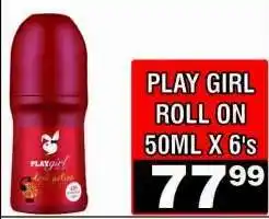 Advance Cash n Carry PLAY GIRL ROLL ON 50ML X 6's offer
