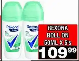 Advance Cash n Carry REXONA ROLL ON 50ML X 6's offer