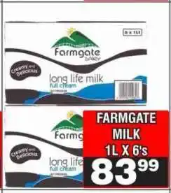 Advance Cash n Carry FARMGATE MILK 1L X 6's offer