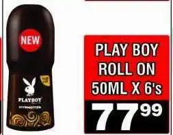 Advance Cash n Carry PLAY BOY ROLL ON 50ML X 6's offer