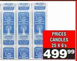 Advance Cash n Carry PRICES CANDLES 25 X 6's offer