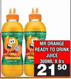 Advance Cash n Carry MR ORANGE READY TO DRINK JUICE 300ML X 6's offer