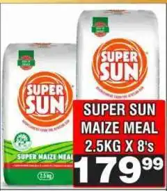 Advance Cash n Carry Super Sun Maize Meal 2.5kg x 8's offer