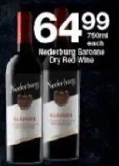 Checkers Nederburg Baronne Dry Red Wine 750ml offer