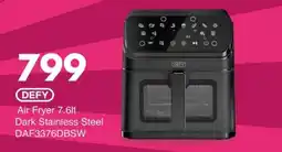 Save DEFY Air Fryer 7.6lt Dark Stainless Steel offer