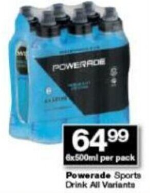 Checkers Powerade Sports Drink 6x500ml offer