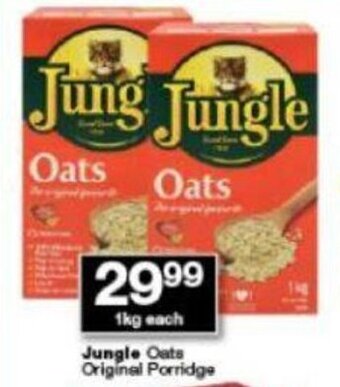 Checkers Jungle Oats Original Porridge 1kg offer
